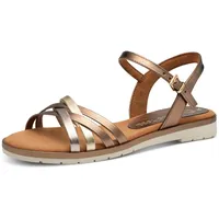 Marco Tozzi Damen Sandalen flach mit Schließe Elegant, Mehrfarbig