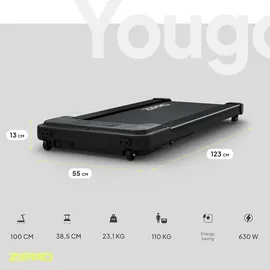 Zipro Yougo Walking Pad 100×38.5 cm. 6km/h. Fernbedienung Schwarz NO SIZE