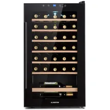 Klarstein Barossa 32 Uno Weinkühlschrank 1 Zone 95 Liter / 36 Flaschen Touch-Display Schwarz