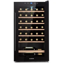Klarstein Barossa 32 Uno Weinkühlschrank 1 Zone 95 Liter / 36 Flaschen Touch-Display Schwarz