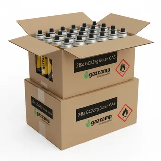 Gazcamp Butan 227g Gaskartusche Typ MSF-1A GC227 - 28 Kartuschen (1 VPE)