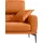 Egoitaliano "Masu, Designsofa mit erstklassigem Sitzkomfort, Breite 218cm", inkl. 2 Kissenrollen, Rückenelemente manuell verstellbar, Metallfüße orange,