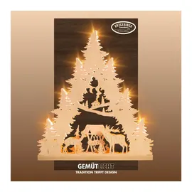 Weigla Lichterspitze/Schwibbogen"Hirschfamilie" 7 flg. Erzgebirge garantiert