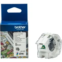 Brother Universaletiketten CZ-1001 Weiß 9 mm x 5 m 1 Rolle