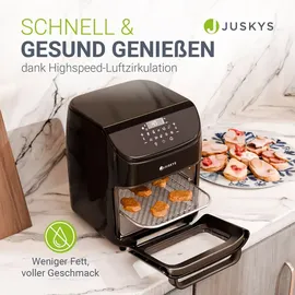 Juskys Heißluftfritteuse 12L schwarz