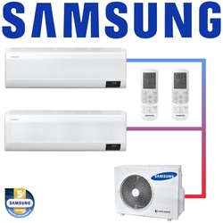Samsung Multisplit 2x Wind-Free Exklusiv AR 07 Wandgerät 2,0 kW mit Free Joint Außeneinheit 5 kW