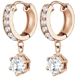 Elli Creolen Zirkonia Elegant Funkelnd 925 Silber Rosa Damen 