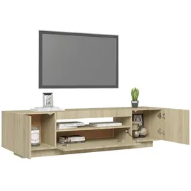vidaXL TV-Schrank mit LED-Leuchten Sonoma-Eiche 160x35x40 cm
