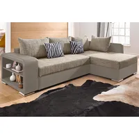 COLLECTION AB Ecksofa »John L-Form«, mit Bettfunktion, wahlweise mit Federkern, braun