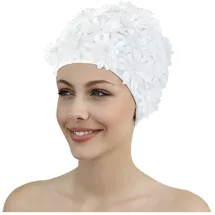 Fashy Badehaube Blüten weiß
