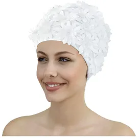 Fashy Badehaube Blüten weiß