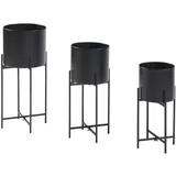 [en.casa] Pflanzenständer Orsa 23 x 54 x 23 cm Schwarz