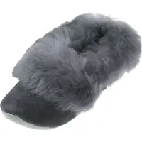 Extra dicke Lammfell Hausschuhe in Ballerina Form - Grau - 39