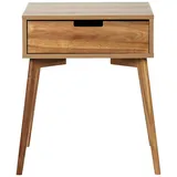 Wenko Beistelltisch mit Schublade Acina Holz braun 50,0 x 50,0 x 55,0 cm