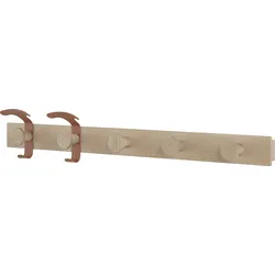 Avail Garderobenleiste helle Eiche mit braunen Haken