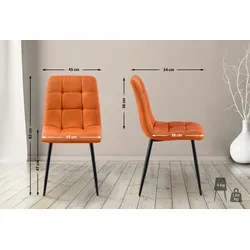 CLP Esszimmerstuhl Tilde Stoff/orange