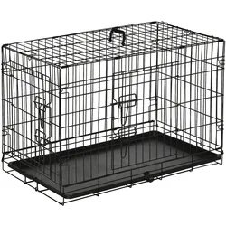 PawHut Hundekäfig Eisendraht, ABS