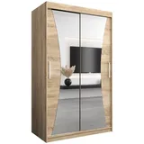 abiks möbel Schwebetürenschrank MONACO 120 x 200 x 62 cm Eiche