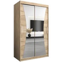 abiks möbel Schwebetürenschrank MONACO 120 x 200 x 62 cm Eiche