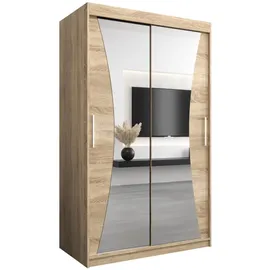 abiks möbel Schwebetürenschrank MONACO 120 x 200 x 62 cm Eiche
