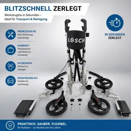 Antar Aluminium Rollator AT51005 2in1 schwarz