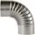 FireFix Ofenrohrbogen 90° Stahl Ø 130 mm silber
