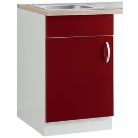 WIHO KÜCHEN Spülenschrank »Flexi«, Breite 50 cm rot