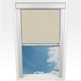 Liedeco Dachfensterrollo Verdunklung, 54 x 38,3 cm (Höhe x Breite), beige/silber