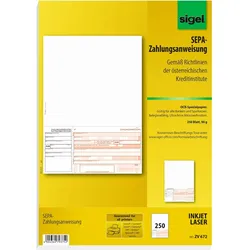 Sigel PC-SEPA-Zahlungsanweisung AT A4 90g 250 Blatt für österreichische Kreditinstitute