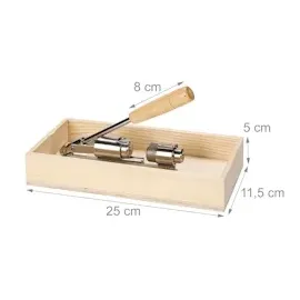 Relaxdays Retro Nussknacker mit Holzgriff und Hebel