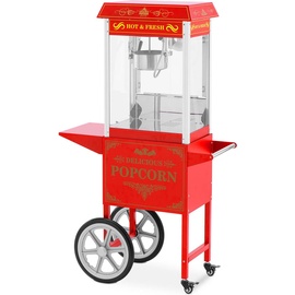 Royal Catering Popcornmaschine mit Wagen Retro-Design 150 / 180 °C rot - Royal Catering