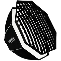 Walimex pro Essential Softbox Octagon 90cm, um 360° drehbar, einfacher Aufbau, inkl. Grid, Bowens Adapter und Transporttasche, ideal für Porträts und Beauty-Aufnahmen
