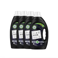 4er Pack Burti Noir Feinwaschmittel flüssig (4 x 1,45l) - mit Black-Control-System für schwarze & dunkle Textilien, schont die Fasern & schützt die Farben ohne Mikroplastik, für ca. 104 Waschladungen