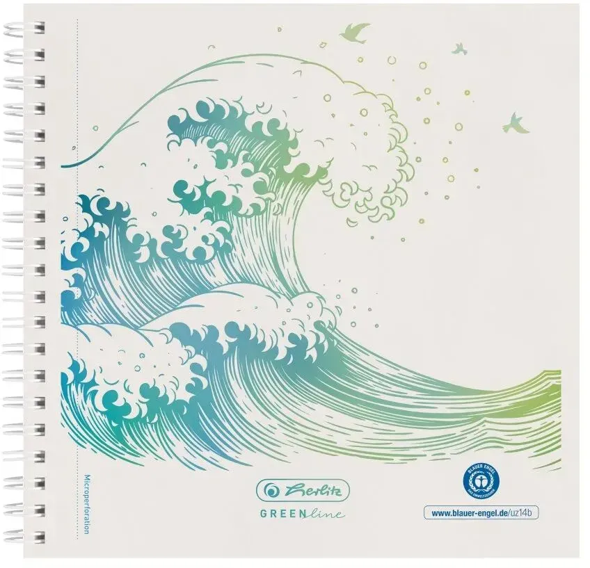 Herlitz GREENline Notizbuch 100 Blätter Weiß