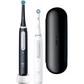 Oral-B iO Series 4 Matt Black + 2. Handstück Quite White + Reiseetui