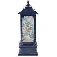 Ellug Meerjungfrau LED-Laterne mit Glitzerwirbel, 11x11x29 cm, batteriebetrieben (3x AA, nicht enthalten)