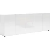 INOSIGN Sideboard »Mister«, Kommode, komplett Hochglanz lackiert, Breite (B/H): 225/80 cm, weiß