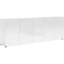 INOSIGN Sideboard »Mister«, Kommode, komplett Hochglanz lackiert, Breite (B/H): 225/80 cm, weiß