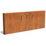 Adezz Gartenbrunnen Freistehende Teichwand aus Corten-Stahl Rost