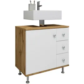 VCM Nilosi M 60 x 61 x 33 cm honig-eiche/weiß