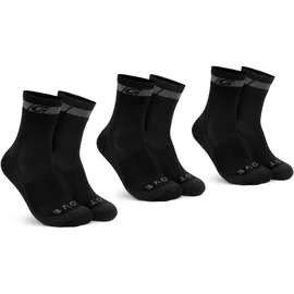 GripGrab Merino Regular Socken 3 Paare Schwarz 44-47