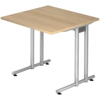 Bümö Schreibtisch Serie-N - Größe: 80 x 80 cm,