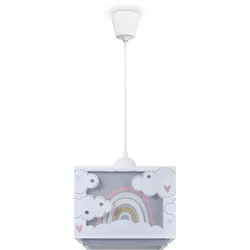 PACO HOME Pendelleuchte "GRETA", weiß, H: 24,5cm, Lampen, Kinderlampe
