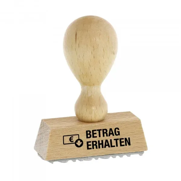 Holzstempel BETRAG ERHALTEN (50 x 9 mm) Textstempel