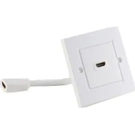 S/CONN maximum connectivity HDMI Wanddose 1-fach mit Kabel 9 m Weiß