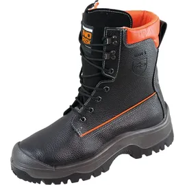Industrial Quality Supplies Forstsicherheitsstiefel NoRisk Gr.42 schwarz/orange Leder S3 SRC EN20345/EN17249