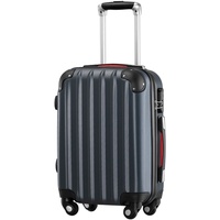 Koffer-Baron® Handgepäckkoffer Hartschalenkoffer Basic Handgepäck ABS, antrazit