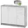 Die Möbelfundgrube Highboard 109 x 112 cm Betonoptik / Weiß