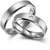 Verlobungsring MARRYA "Titan Ringe Trauringe Eheringe Partnerringe" Gr. 54, silber (herren ring, silber), Fingerringe, Damen, 54, Titan