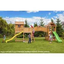 fungoo Spielturm Maxi Set Sized Plaza Gelb/Grün